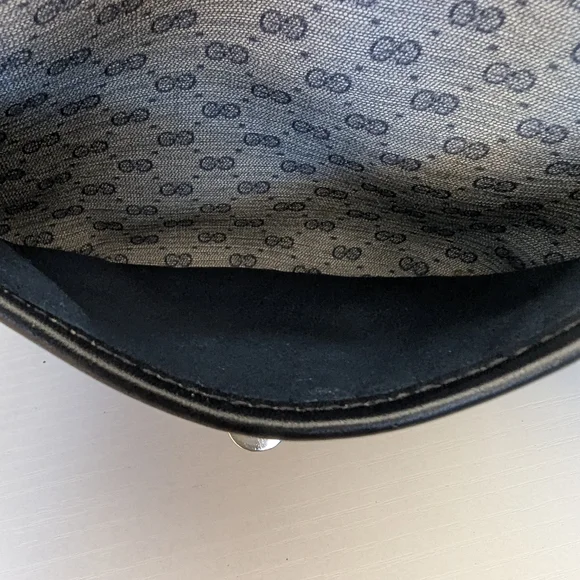 GUCCI GG MONOGRAM CANVAS LEATHER VINTAGE WOMEN'S SHOULDER BAG - Picture 13 of 13